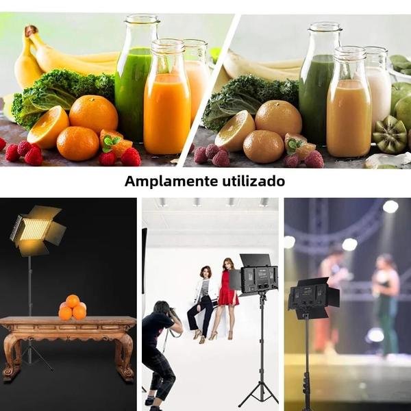 Luz LED Portátil Nagnahz U800 para Estúdio Fotográfico - Ideal para TikTok, YouTube e Gravação de Vídeos Imagem de Luz LED Portátil Nagnahz U800 para Estúdio Fotográfico - Ideal para TikTok, YouTube e Gravação de Vídeos