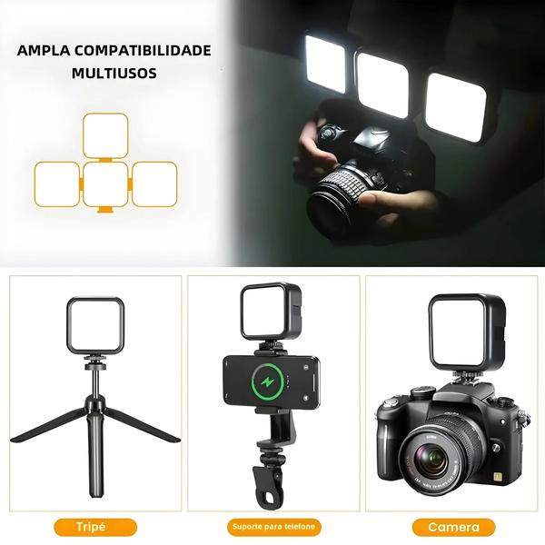 Luz LED Portátil para Estúdio Fotográfico e Vídeos - Ideal para TikTok, YouTube e Games Imagem de Luz LED Portátil para Estúdio Fotográfico e Vídeos - Ideal para TikTok, YouTube e Games