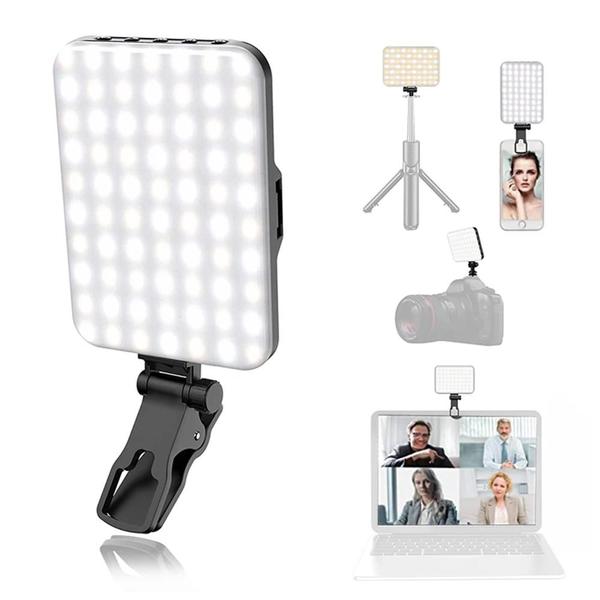 Imagem de Luz LED Portátil para Selfie - 60 Leds de Alta Qualidade, 2200mAh, Recarregável, 7 Modos de Iluminação