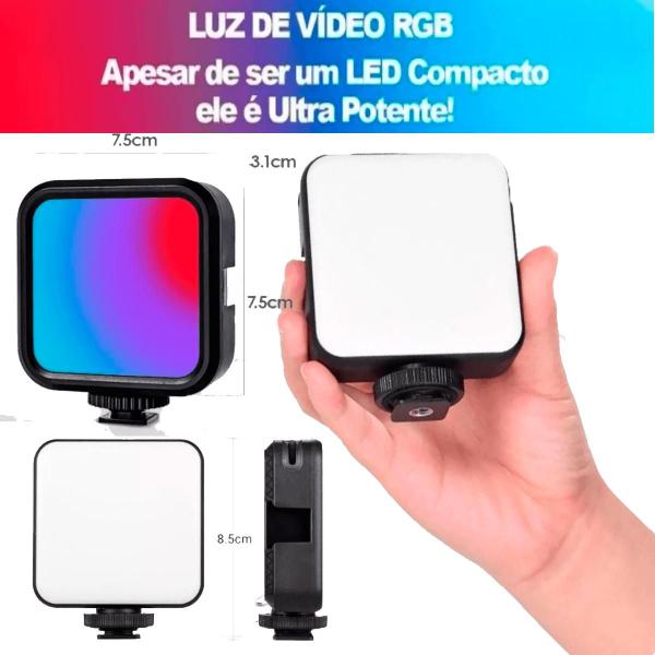 Imagem de Luz Led Rgb Bolso Levou Luz De Vídeo 3200k-6500k