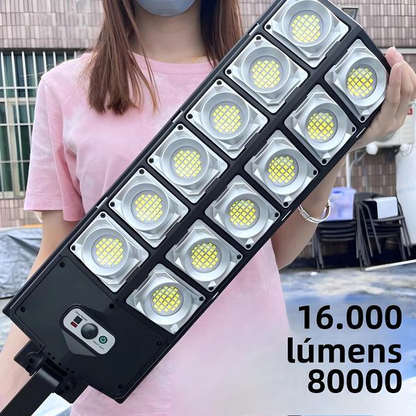 Imagem de Luz LED Solar Externa 7700LM - 720 LEDs - 3 Modos - Controle Remoto - À Prova D'Água