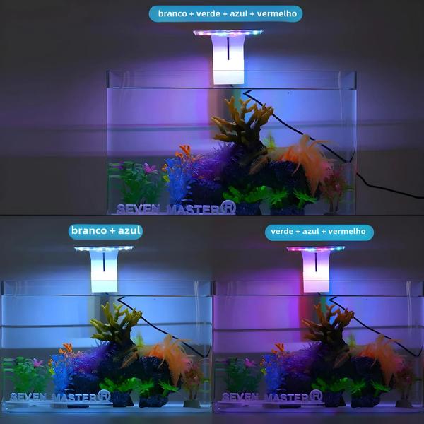 Imagem de Luz LED Super Fina para Aquário - Alto Brilho com Braçadeira para Plantas Aquáticas