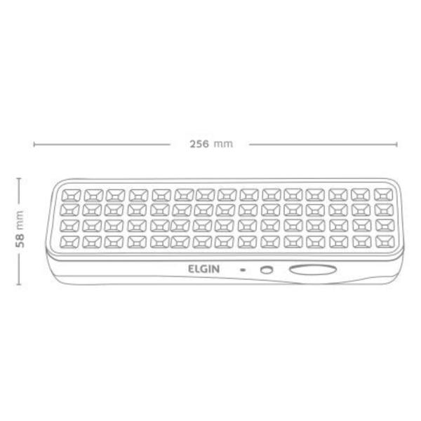 Imagem de Luz luminaria emergencia 60 leds baterias de litio recarregável bivolt 4w 300lm máximo