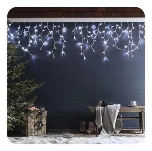 Imagem de Luz Natal Cascata 300 Leds Branco Uso Interno e Externo