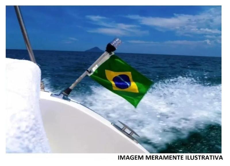 Luz Navegação Strobo Mastro Branco Alcançado 40cm Led Barco - Noster Náutica Imagem de Luz Navegação Strobo Mastro Branco Alcançado 40cm Led Barco