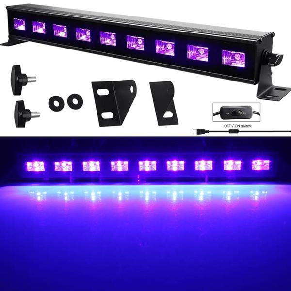 Imagem de Luz Negra Ultravioleta Barra 9 Led Luz Funciona Muito Bem Com O Corpo UV Com Tintas LKUV9