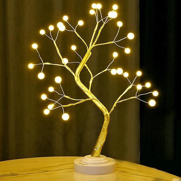 Imagem de Luz Noturna Bonsai Flor de Cerejeira - LED com Toque e Alimentação USB/Bateria