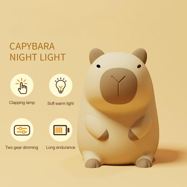 Imagem de Luz noturna de silicone Capivara Cartoon USB recarregável