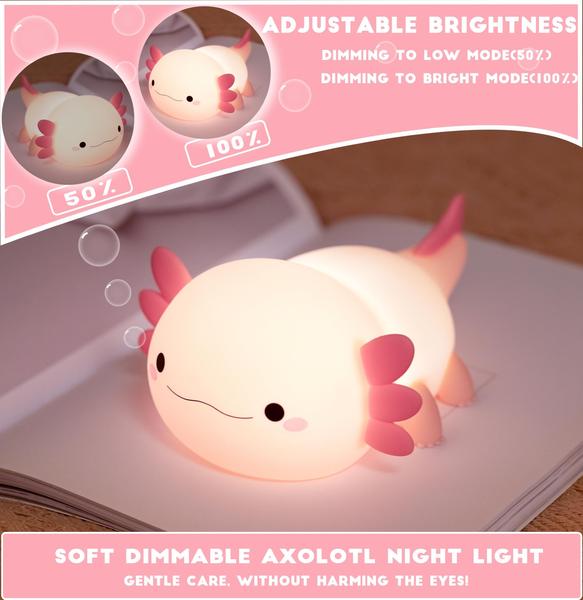 Imagem de Luz noturna HAPPYBAG Axolotl Recarregável de Silicone para Crianças