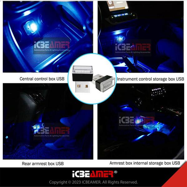 Imagem de Luz noturna ICBEAMER Universal USB Plug-in para interior de carro