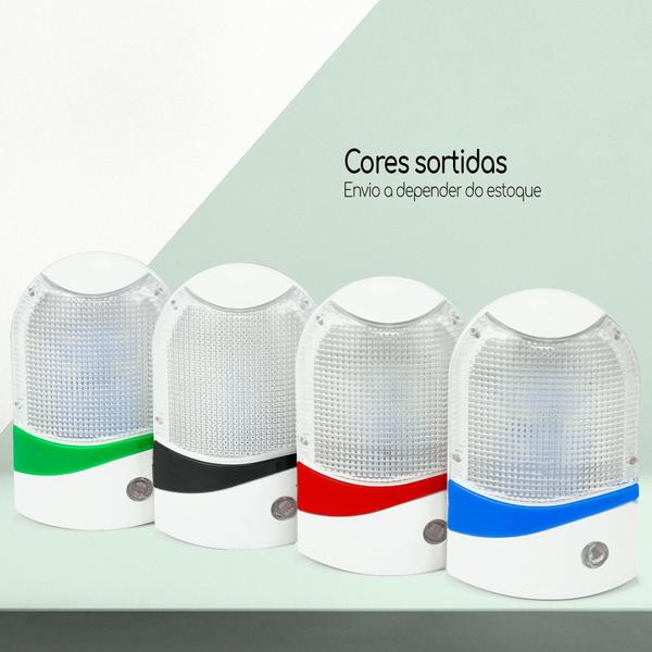 Imagem de Luz Noturna Infantil Tomada Abajur Quarto De Bebe Casa Led