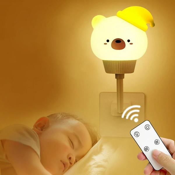 Imagem de Luz Noturna Led Bebê USB Controle Remoto Dimerizável - Ursinho