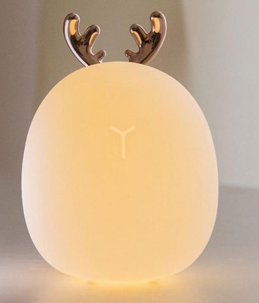 Imagem de Luz noturna LED de silicone Deer Rabbit, desenho animado de 