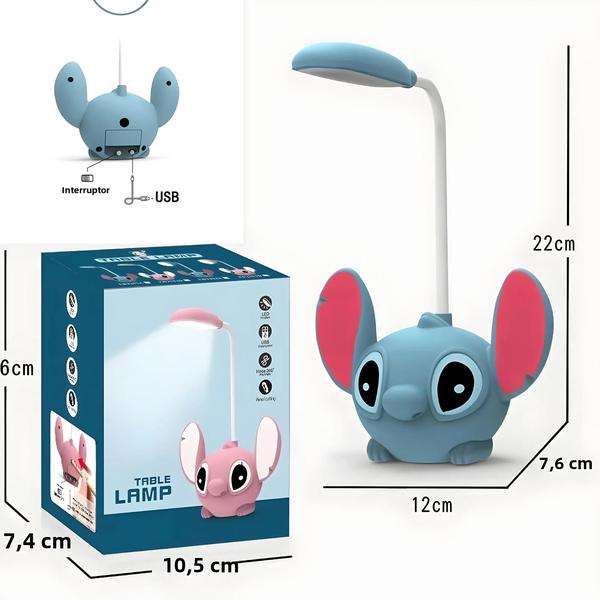 Imagem de Luz Noturna LED Infantil Lilo & Stitch - Dobrável, Recarregável via USB