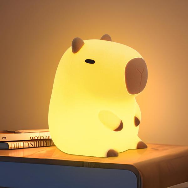 Imagem de Luz noturna Okayera Cute Capybara Silicone LED recarregável