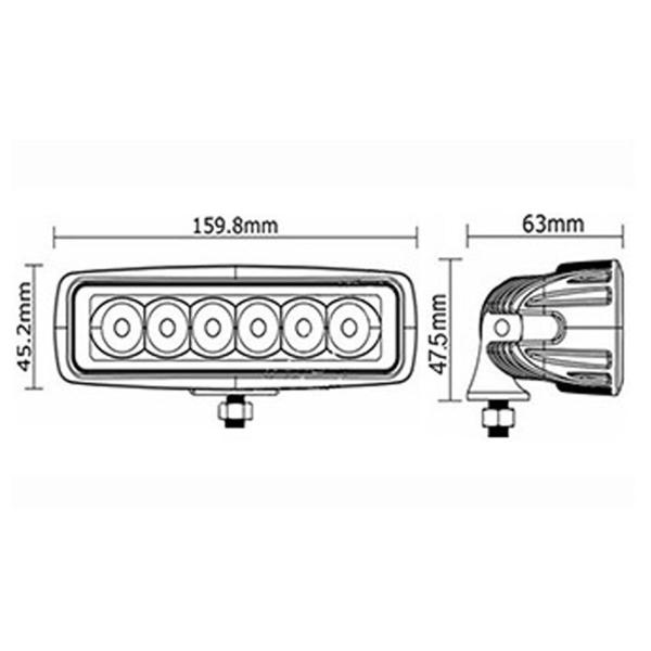 Imagem de Luz Para Deck 6 Leds 18w  P/ Barcos Lanchas e Veleiros