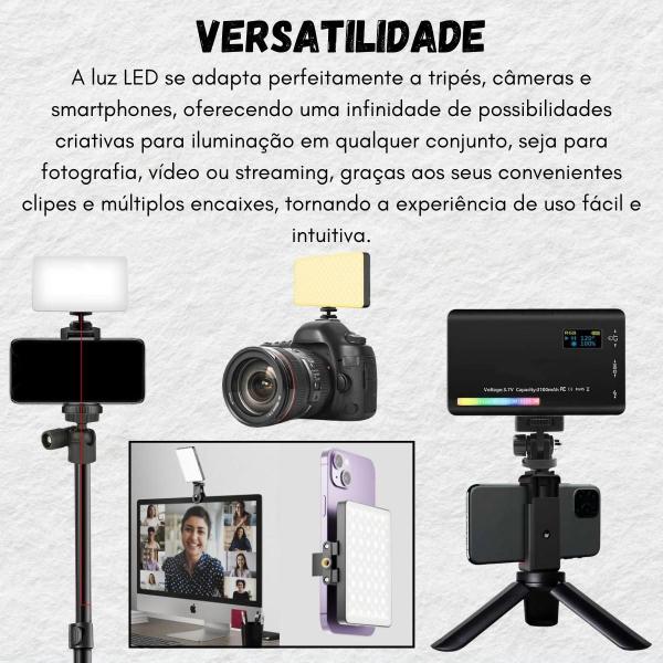 Luz Preenchimento Mini Led Video Light Fotografia - Star Capas E Acessórios Imagem de Luz Preenchimento Mini Led Video Light Fotografia