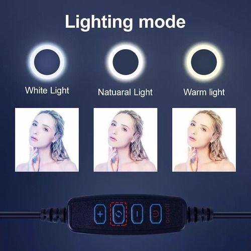 Imagem de Luz Ring Light 10 Pol Led 3500/5500k Tripé Suporte Celular