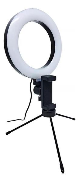 Imagem de Luz Ring Light 8 Polegadas 20Cm + Tripé De Mesa + Suporte