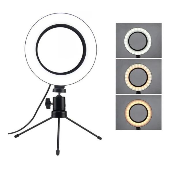 Imagem de Luz Ring Light 8 Polegadas Com Suporte Mini Tripe