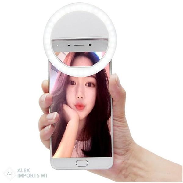 Luz Selfie Ring Light Anel Led Flash Celular Tablet Suporte - Alex Imports Imagem de Luz Selfie Ring Light Anel Led Flash Celular Tablet Suporte
