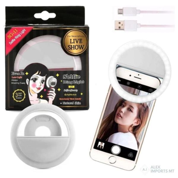 Luz Selfie Ring Light Anel Led Flash Celular Tablet Suporte - Alex Imports Imagem de Luz Selfie Ring Light Anel Led Flash Celular Tablet Suporte