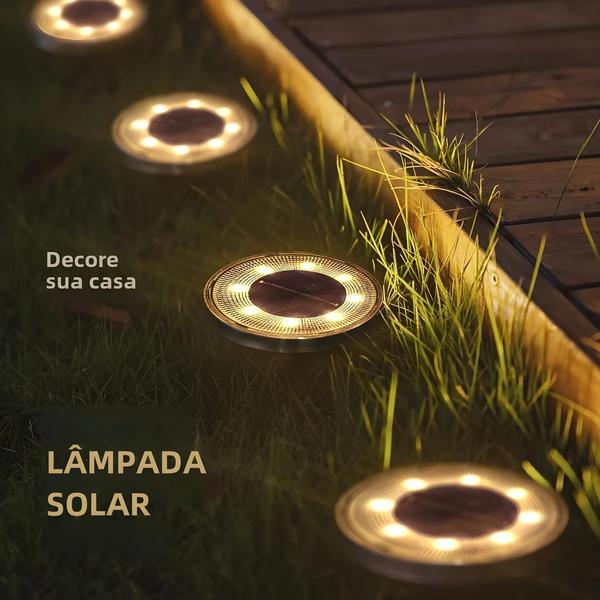 Imagem de Luz Solar LED à Prova D'Água para Exterior - Jardim, Caminho, Deck e Garagem