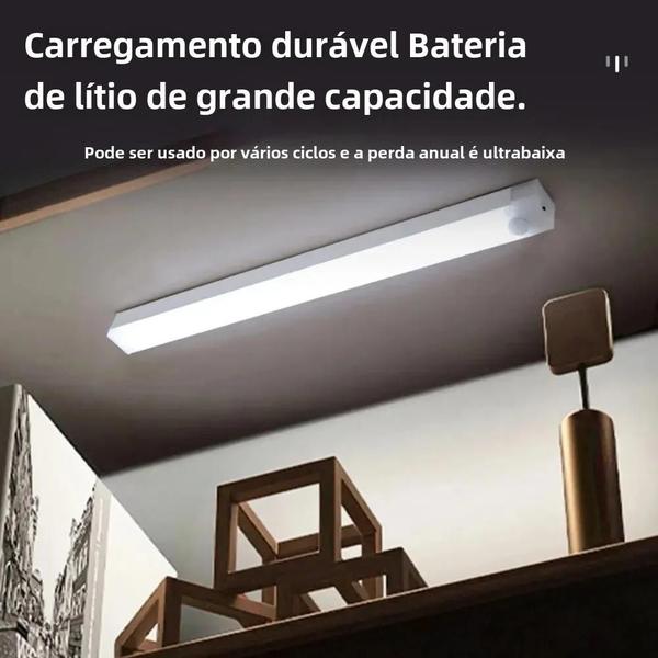 Imagem de Luzes de Barra LED Recarregáveis com Sensor de Movimento - Portátil e Ajustável para Sala