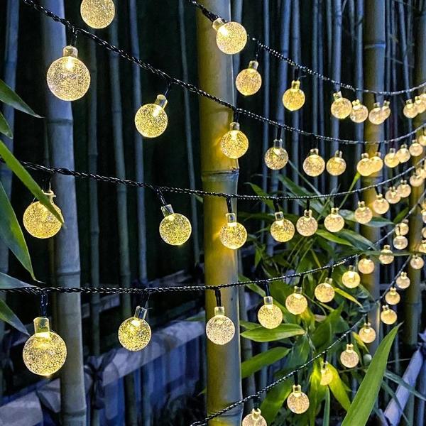 Imagem de Luzes de Bolha Solar para Exteriores - Impermeáveis, para Pátio, Festas e Natal