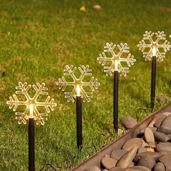 Imagem de Luzes de corda LED impermeáveis, estrelas de flocos de neve da árvore de Natal