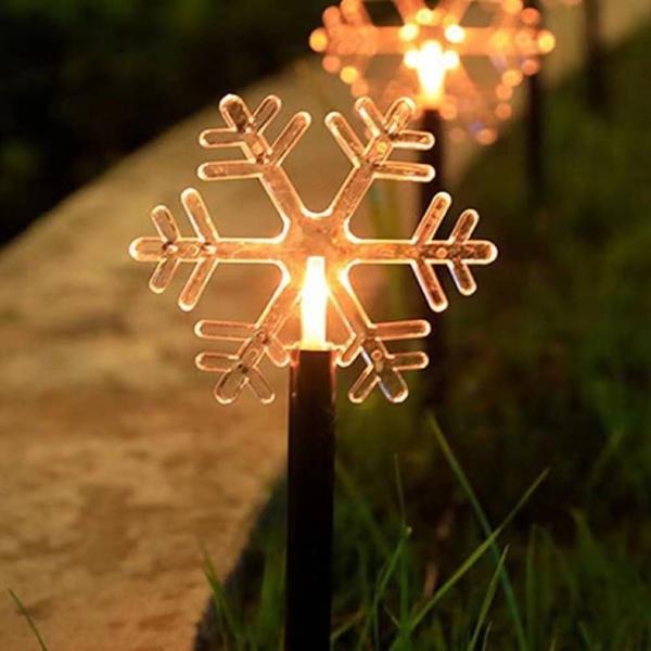 Imagem de Luzes de corda LED impermeáveis, estrelas de flocos de neve da árvore de Natal