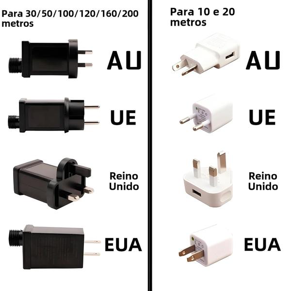 Imagem de Luzes de Corda LED para Jardim, Natal e Festa - 10m, 50m, 100m ou 200m