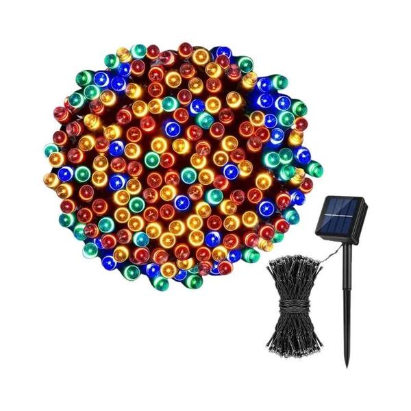 Imagem de Luzes de Corda Solar à Prova D'Água com 20/50 LEDs - Ideal para Jardim e Natal