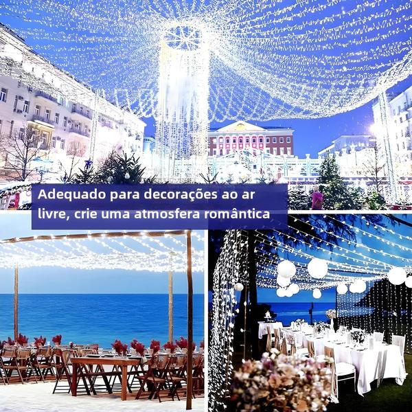 Imagem de Luzes de Corda Solar com 330 LEDs - 8 Modos - 33m - À Prova D'Água