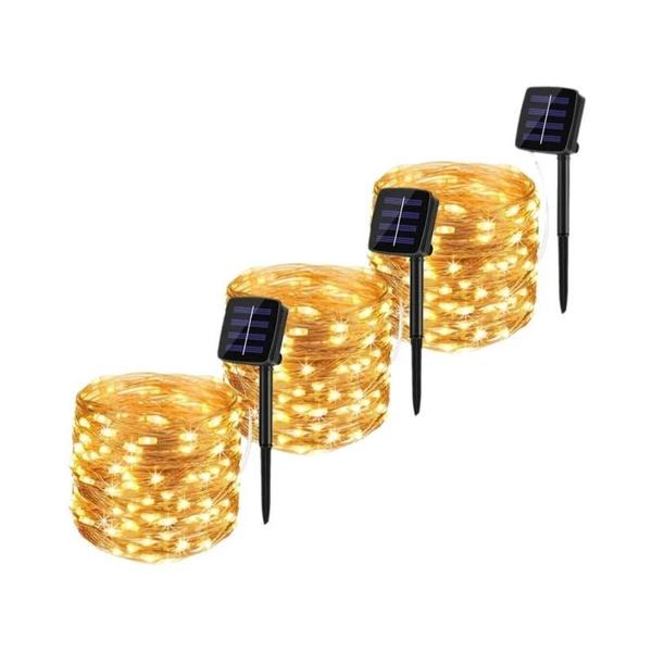 Imagem de Luzes De Corda Solares Led À Prova D'água 1000 Leds Luzes De Fadas De Jardim Ao Ar Livre 7m-102m