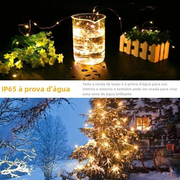 Imagem de Luzes de Cordão LED USB com Controle Remoto - 5m, 10m, 20m e 30m - 8 Modos para Casamento e Natal