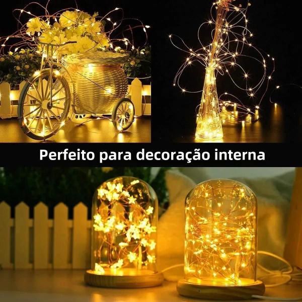 Imagem de Luzes de Cordão LED USB com Controle Remoto - 5m, 10m, 20m e 30m - 8 Modos para Casamento e Natal