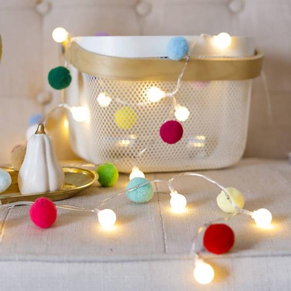 Imagem de Luzes de cordas de bola de led, girl heart home ball string lights,