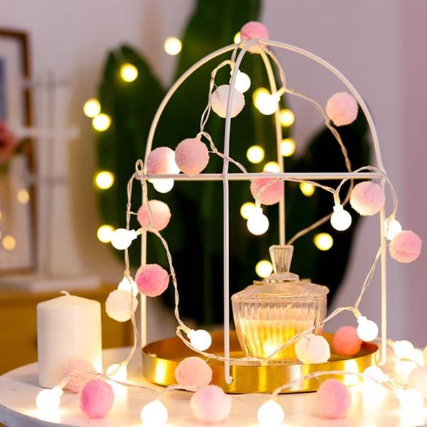 Imagem de Luzes de cordas de bola de led, girl heart home ball string lights,