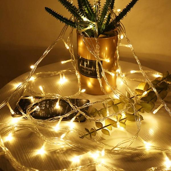 Imagem de Luzes de decoração de árvore de Natal ao ar livre, fio de cobre led