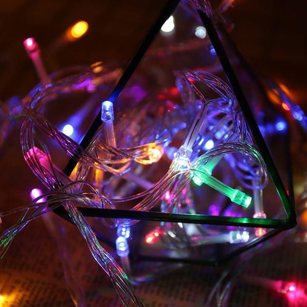 Imagem de Luzes de decoração de árvore de Natal ao ar livre, fio de cobre led