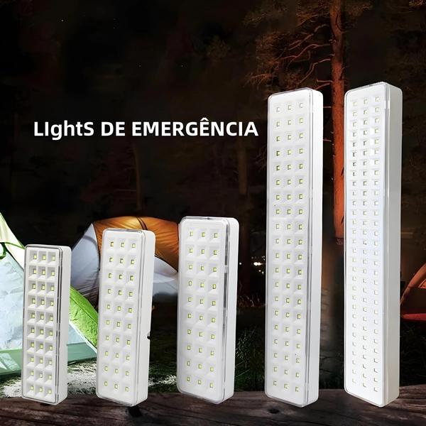 Imagem de Luzes de Emergência LED Recarregáveis - 30/60/90 Modos - Montagem na Parede