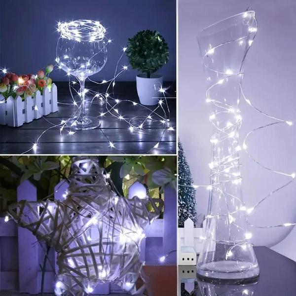 Imagem de Luzes de Fada LED Coloridas - 10 Unidades com Bateria para Decoração de Festa