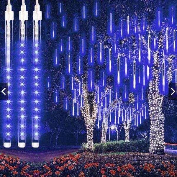 Imagem de Luzes de Fada LED para Exterior - Chuva de Meteoros para Natal, Casamento e Festa