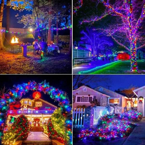 Imagem de Luzes de Fada Solar para Exteriores - Impermeáveis, Fio de Cobre, para Natal, Jardim e Festa