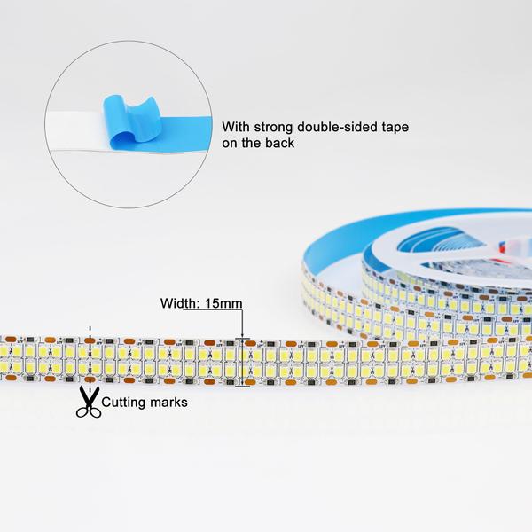 Imagem de Luzes de faixa de LED LEDENET 2835 SMD Cold White 6500K 5m 2400 LEDs