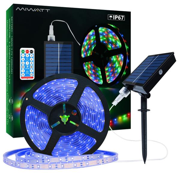 Imagem de Luzes de faixa de LED Uniontang Solar Outdoor 32,8 pés 560 LEDs