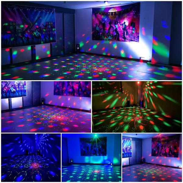 Imagem de Luzes de festa BUCLHOZ DJ Disco Ball Light com projeção de padrões