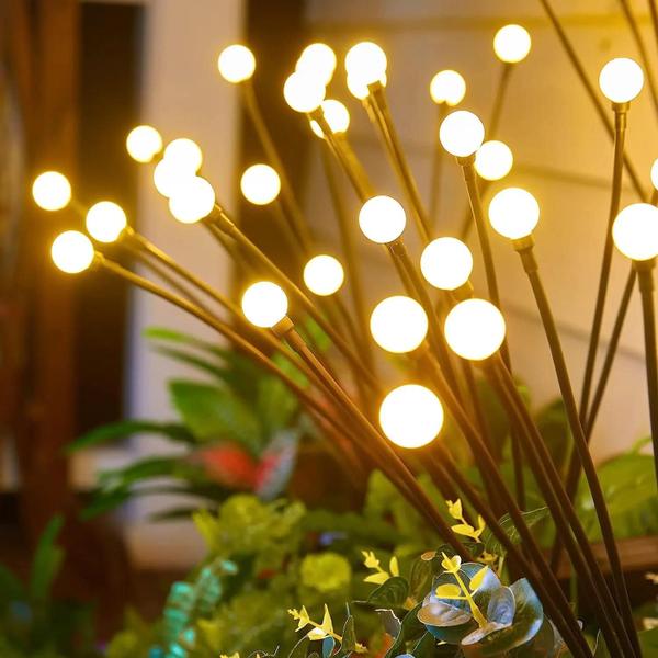 Imagem de Luzes de Jardim Solares à Prova D'Água com 8 LEDs - Luzes de Vaga-lume para Decoração Externa