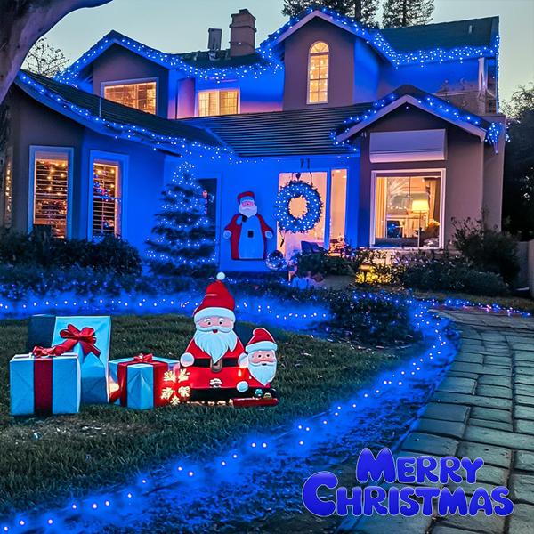 Imagem de Luzes de Natal JMEXSUSS 600 Blue LED 168 pés à prova d'água